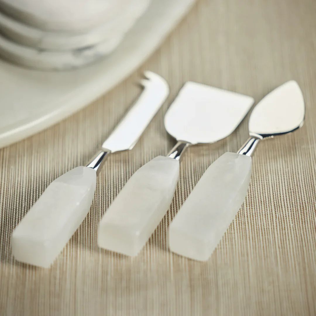 White Cheese Knife Set - The Loft by Lee Douglas Interiors