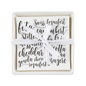 Cheese Napkin in Ceramic Tray